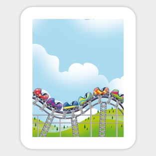 Rollercoaster ride. Sticker